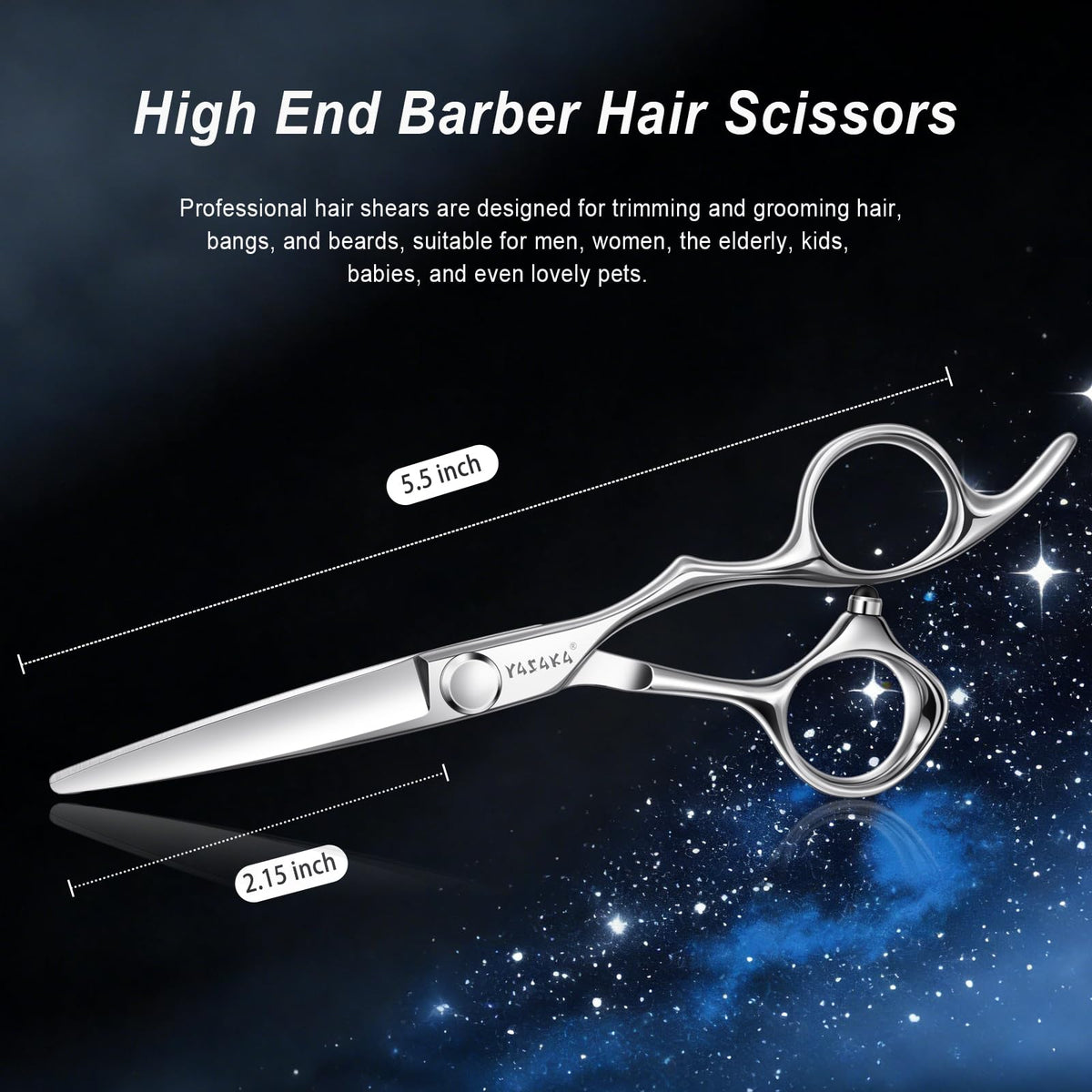 YASAKA Hair Cutting Scissors 5.5 inch ergonomic handle