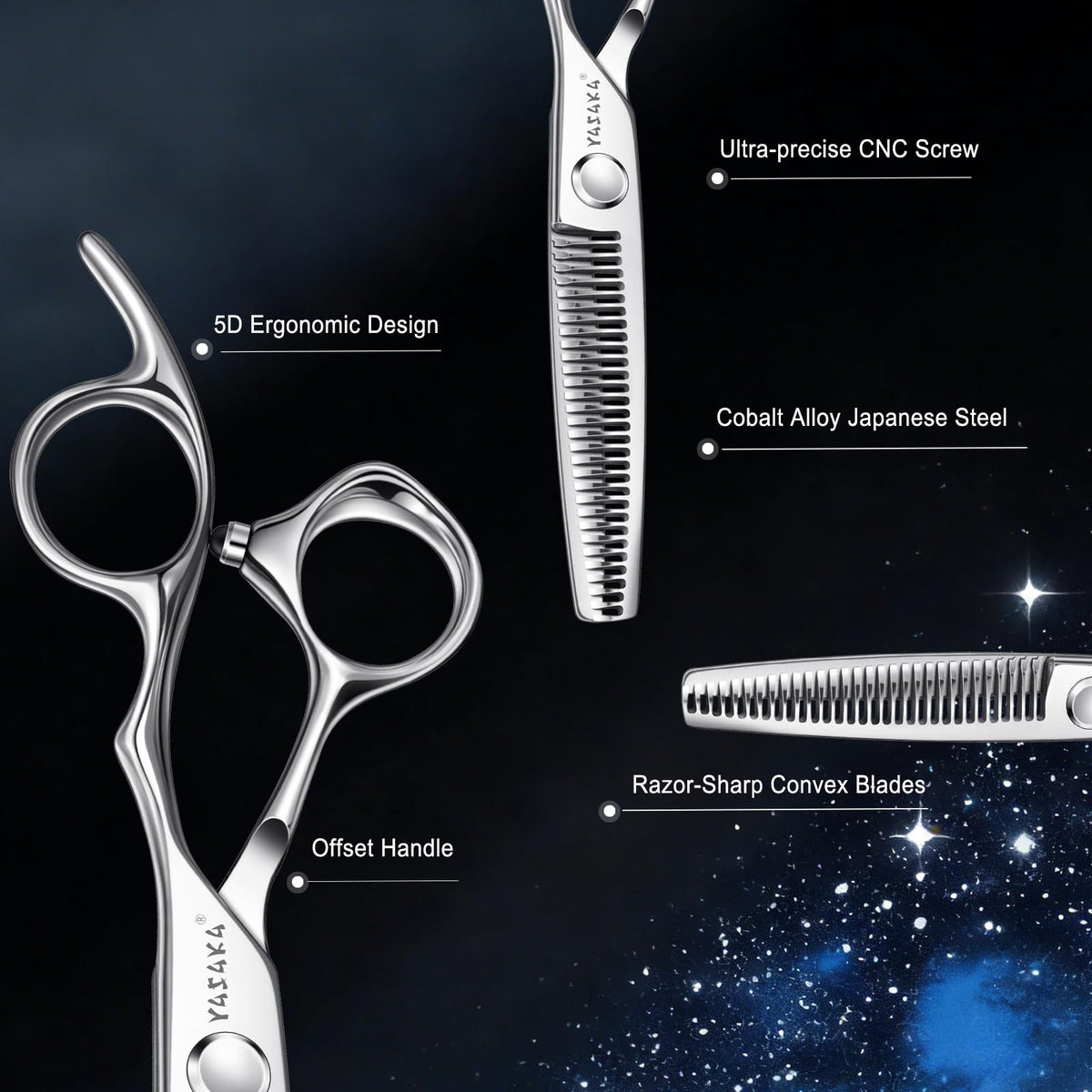 YASAKA hair thinning scissors in packaging