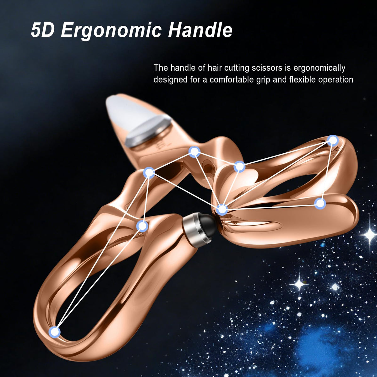 YASAKA Professional Hair Cutting Shears in use on long hair
