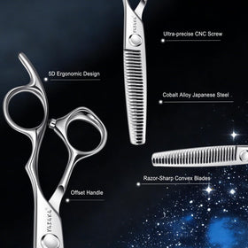 YASAKA thinning shears with enlarged finger hole for comfort