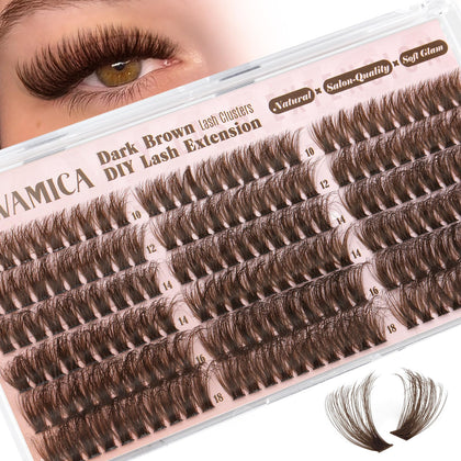 Yawamica Brown Fluffy Lash Clusters front view packaging