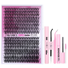 Yawamica DIY Lash Extension Kit front view with all components