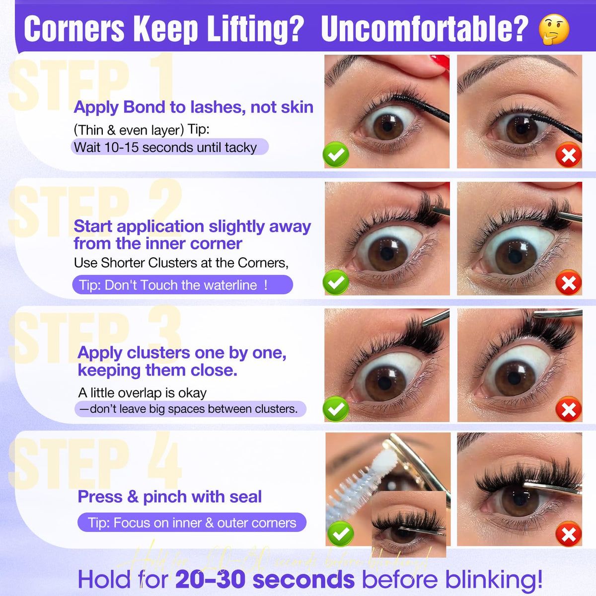 Yawamica Fluffy Lash Clusters Kit displayed with makeup accessories