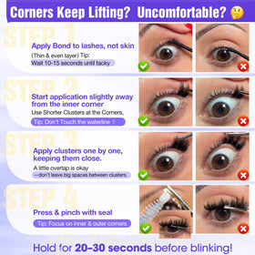 Yawamica Fluffy Lash Clusters Kit displayed with makeup accessories