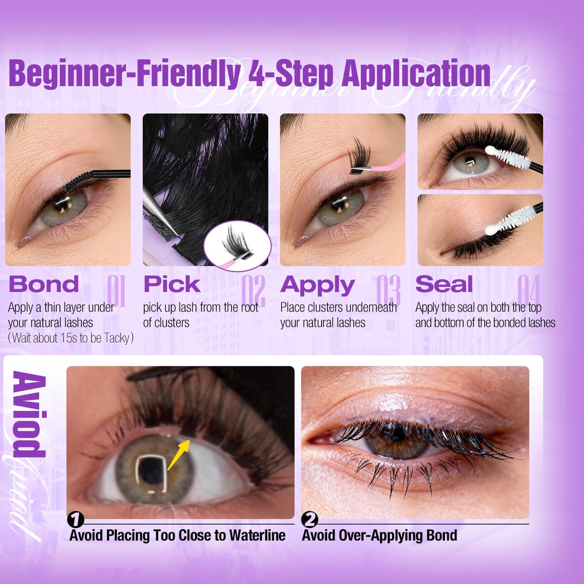 Yawamica lash clusters with subtle spikes