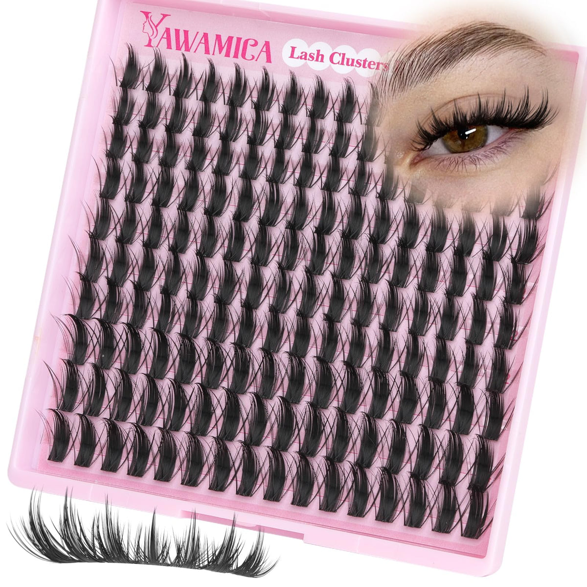 Yawamica Manga Lash Clusters 10–12–14mm front view