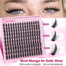 Yawamica Manga Lash Clusters packaging with details
