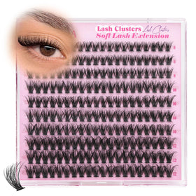 Yawamica Short Lash Clusters 8-12mm front view