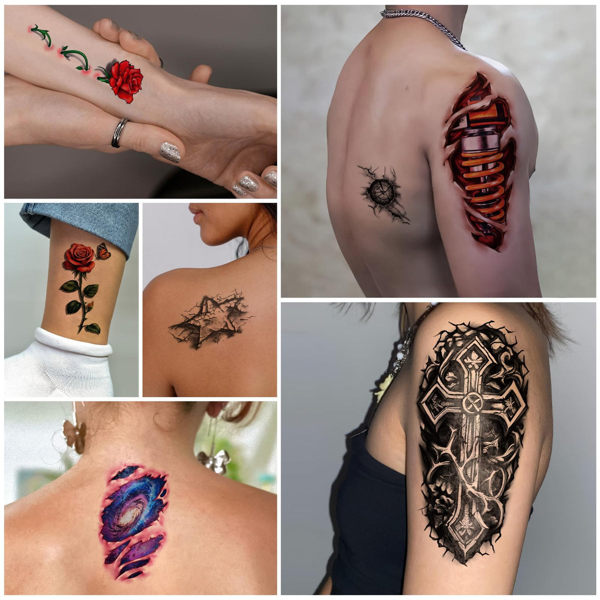 Yazhiji 3D temporary tattoos showcasing a heart design