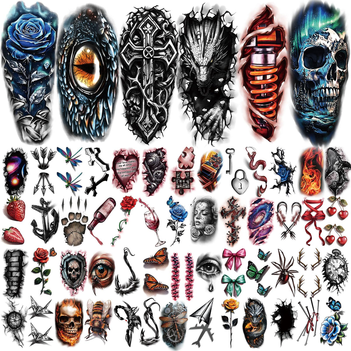 Yazhiji 3D temporary tattoos showcasing a vibrant tiger design