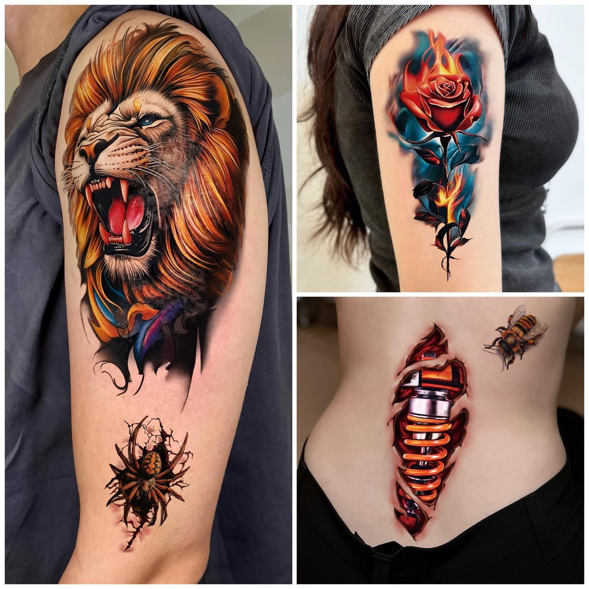 Yazhiji 3D temporary tattoos with a butterfly design