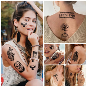 Yazhiji temporary tattoos on display at a festival