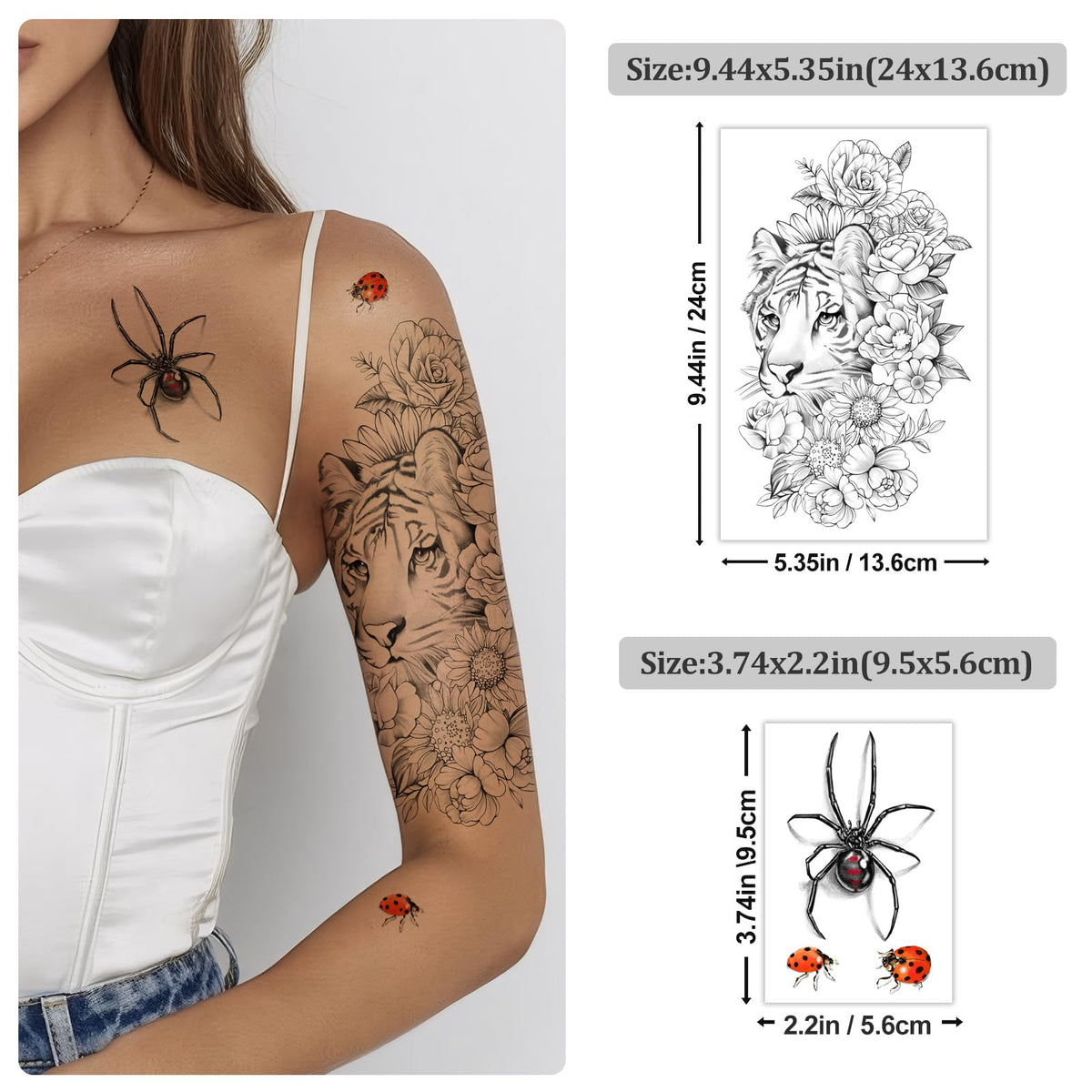 Yazhiji temporary tattoos packaging with 49 sheets