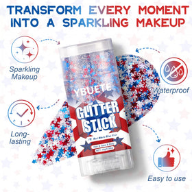 YBUETE Glitter Stick in hand for easy application