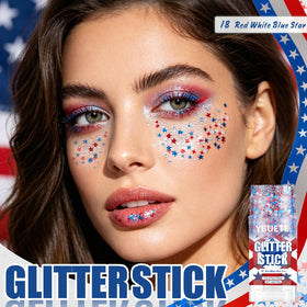 YBUETE Glitter Stick showing rotating application feature