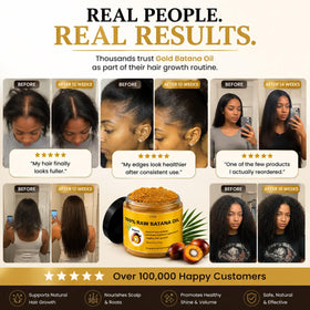 YBW Raw Batana Oil application on hair