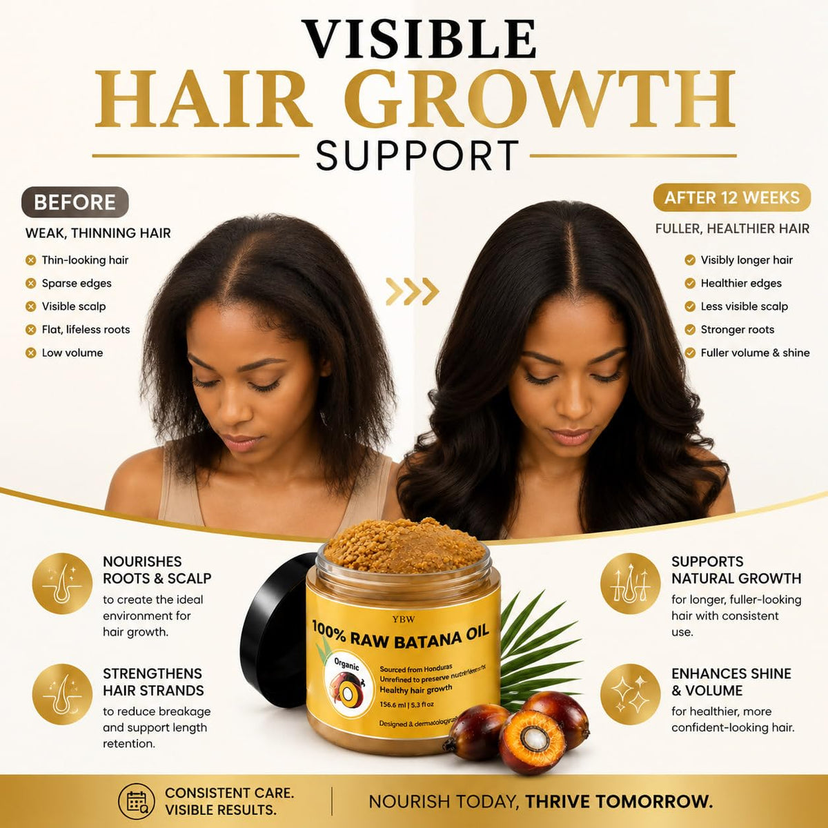 YBW Raw Batana Oil packaging side view