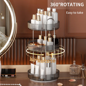 YCIA&DONE 360 Rotating Makeup Organizer side view showing tiers