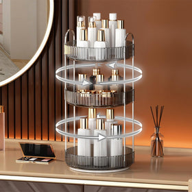 YCIA&DONE 360 Rotating Makeup Organizer with cosmetics displayed