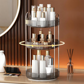 YCIA&DONE 360 Rotating Makeup Organizer with perfume bottles