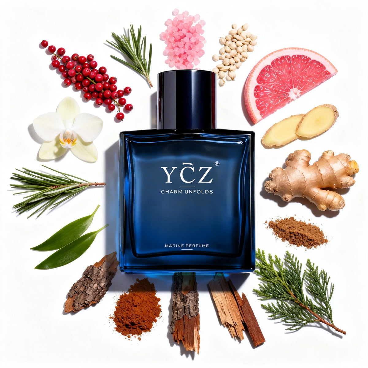 Ycz Midnight Marine Eau De Parfum on a table