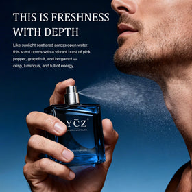 Ycz Midnight Marine Eau De Parfum with other grooming products