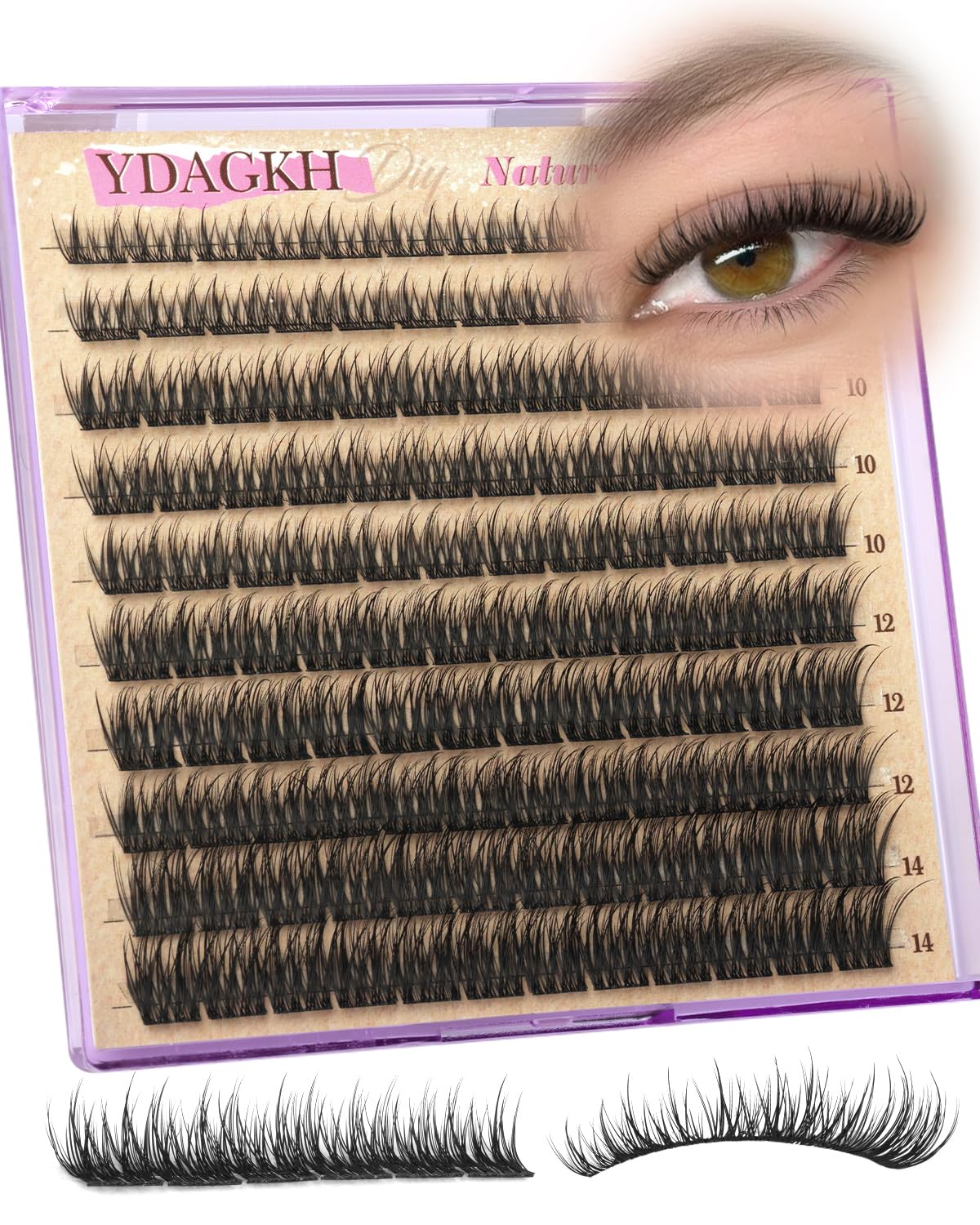 YDAGKH Short Lash Clusters lifestyle scene with makeup