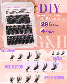 YDAGKH Volume Lash Clusters Kit with clear lash bond and seal
