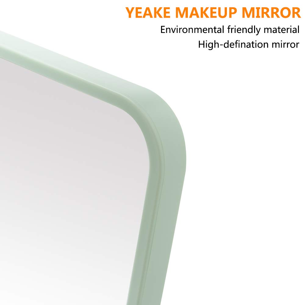 YEAKE Portable Makeup Mirror displayed on a bathroom countertop