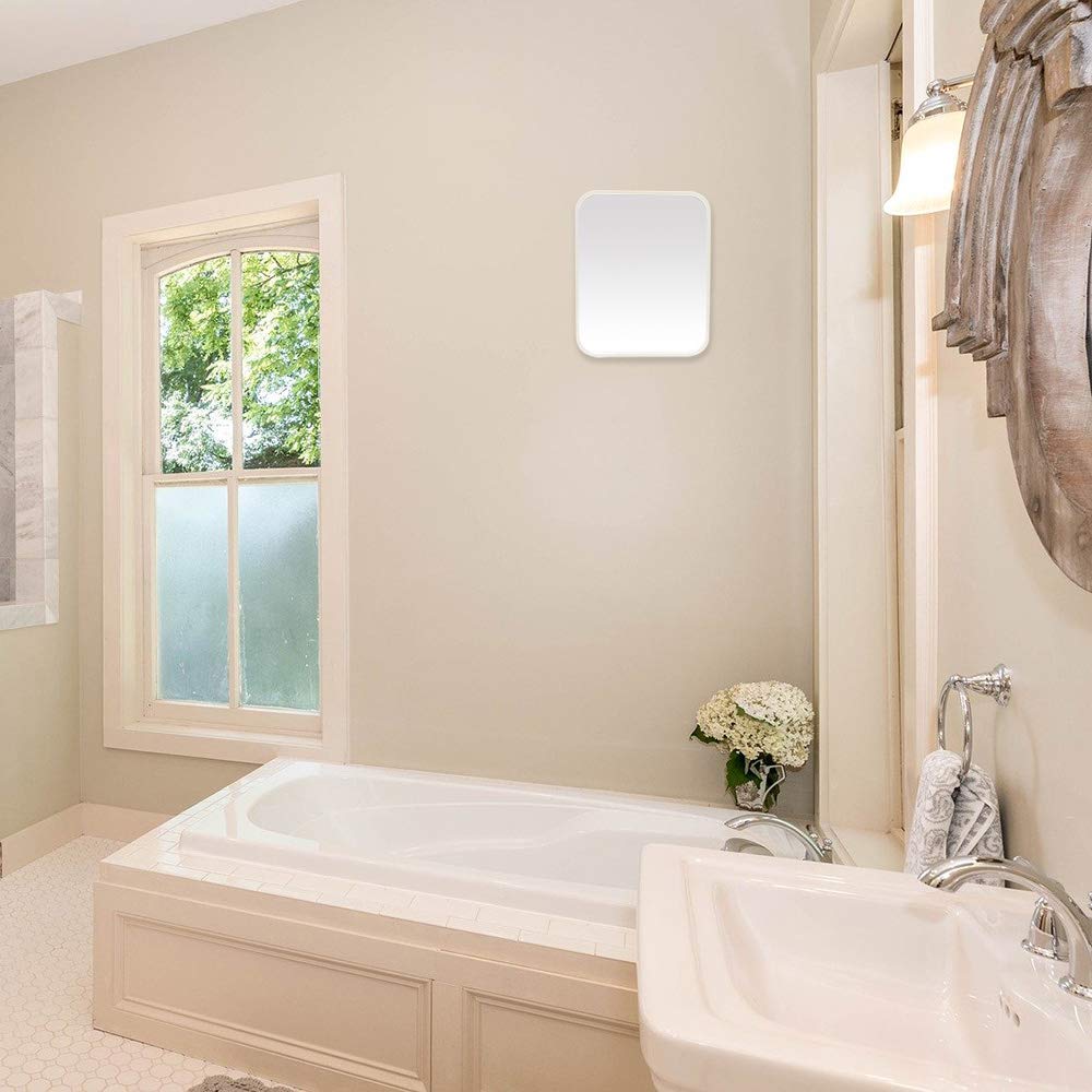 YEAKE Portable Makeup Mirror hanging on bathroom wall