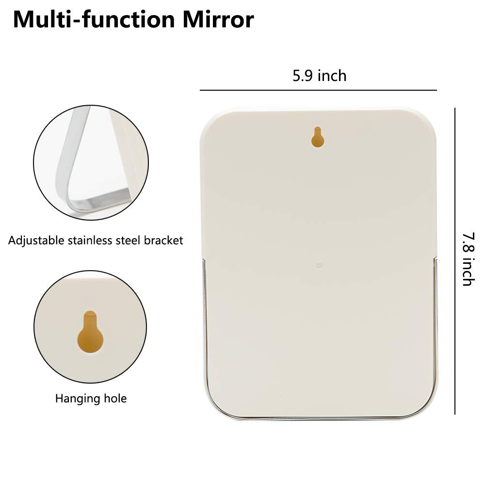 YEAKE Portable Makeup Mirror with adjustable metal stand