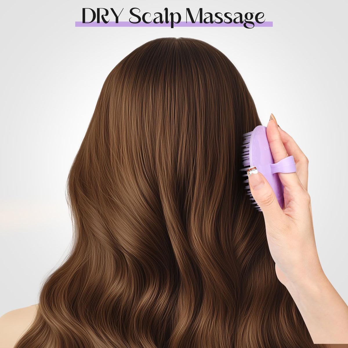 YEALIFE Hair Scalp Scrubber Massager Brush back view
