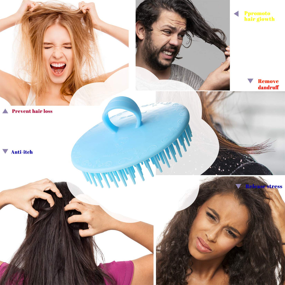 YEALIFE Hair Scalp Scrubber Massager Brush with packaging