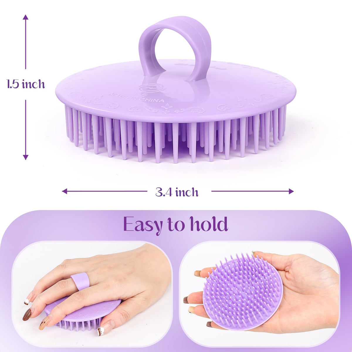 YEALIFE Hair Scalp Scrubber showing ergonomic handle