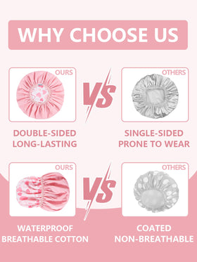 Years calm Reusable Waterproof Shower Cap folded for travel