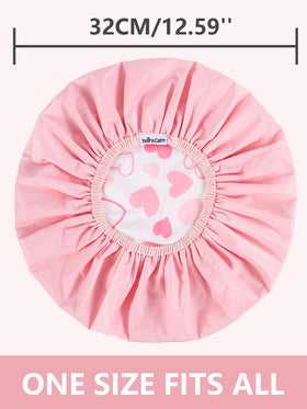Years calm Reusable Waterproof Shower Cap on a bathroom shelf