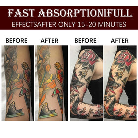 Yecuce Tattoo Aftercare Butter Balm on a tattooed arm