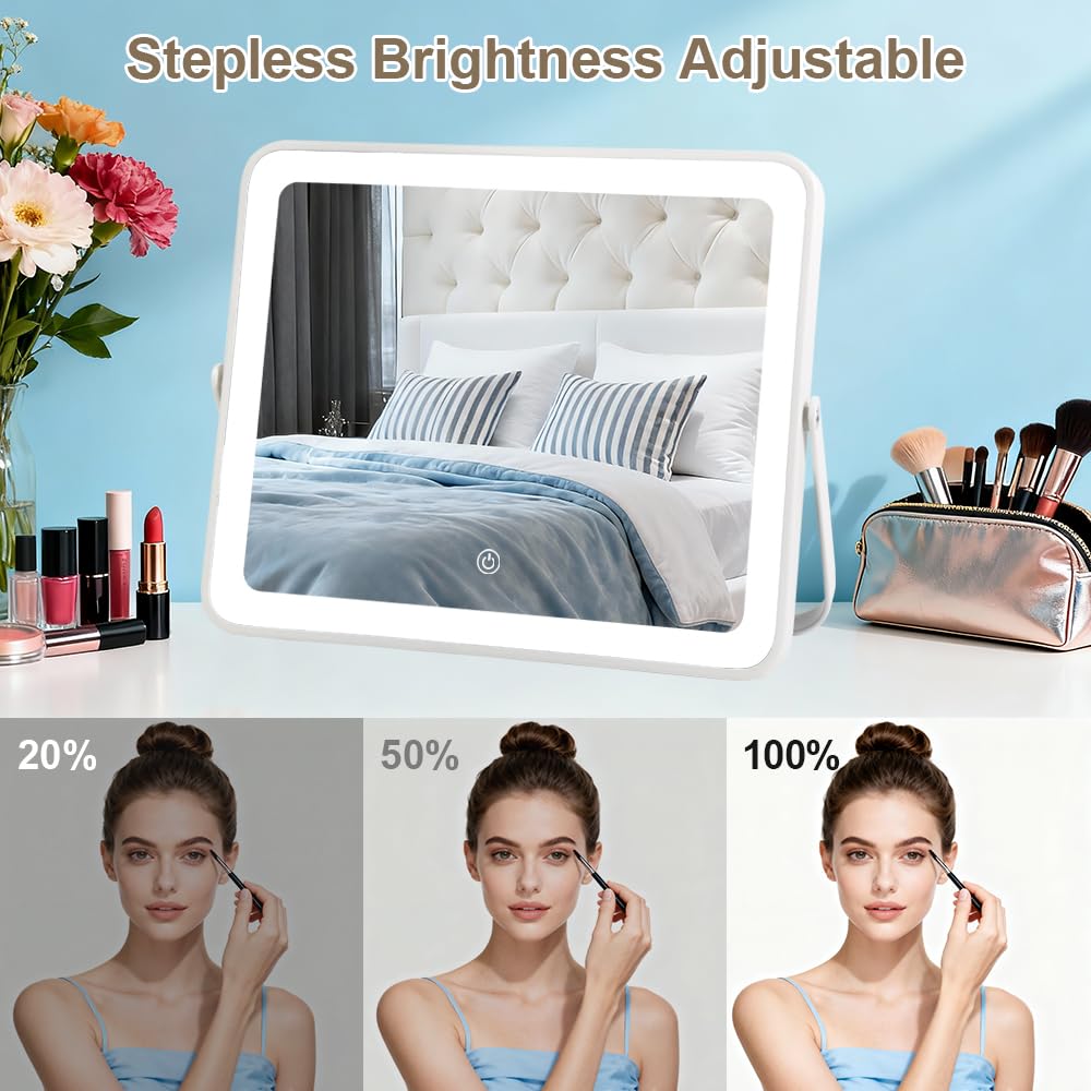 YEKKOPT Portable Desk Vanity Mirror compact design on a tabletop