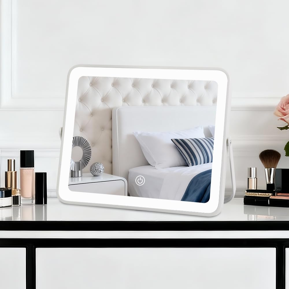 YEKKOPT Portable Desk Vanity Mirror in a stylish setting