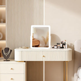 YEKKOPT Portable Desk Vanity Mirror showcasing natural light mode