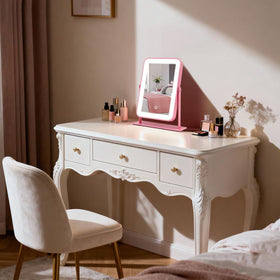 YEKKOPT Portable Mirror on a bedroom table