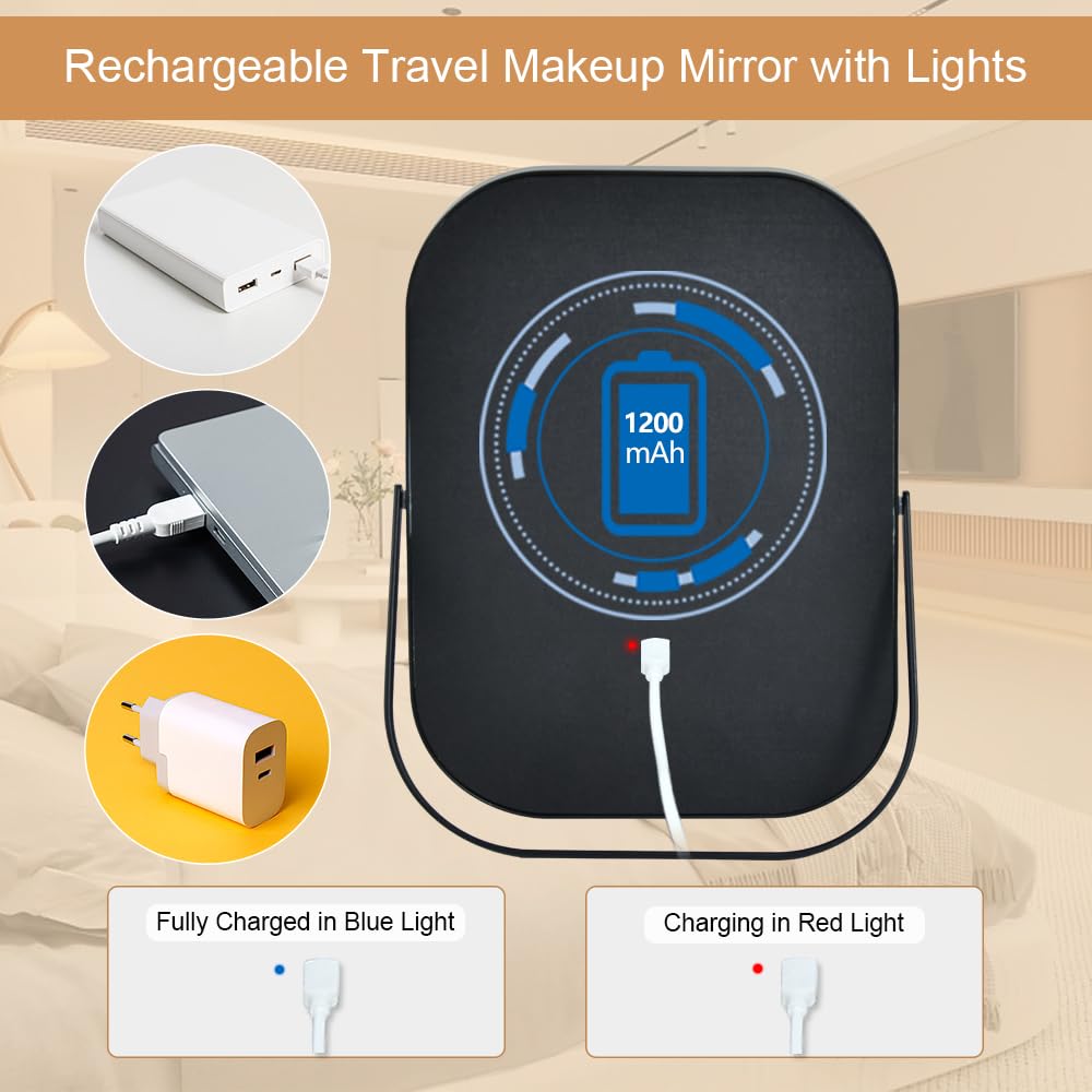 YEKKOPT Travel Mirror with U-shaped stand