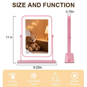 YEKKOPT Vanity Mirror side view showing touch screen
