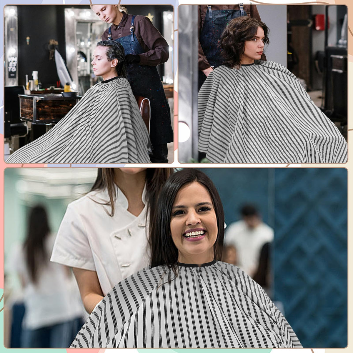 YELEGAI Hair Cutting Cape in use during a haircut