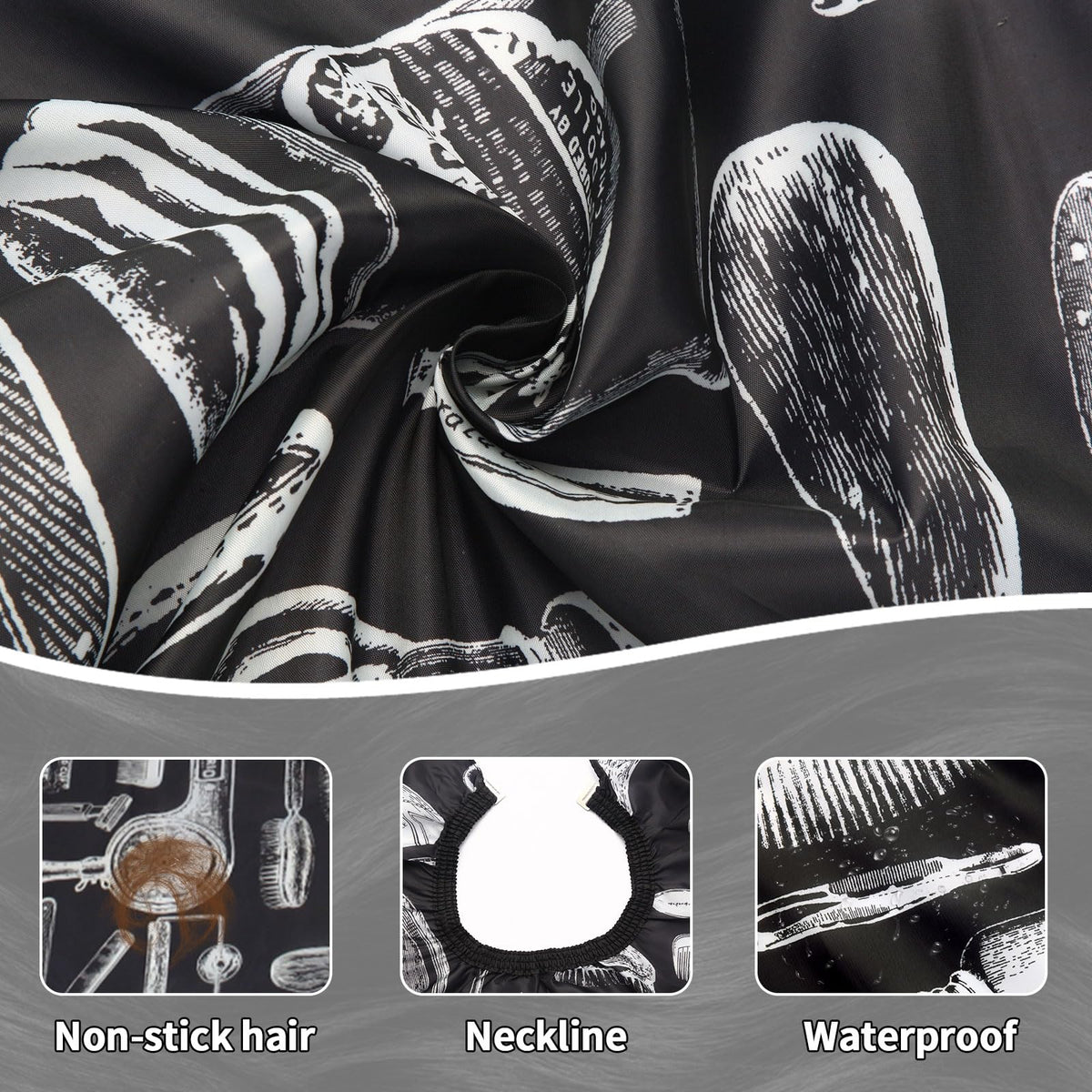 YELEGAI Neck Duster Brush close-up with ergonomic handle