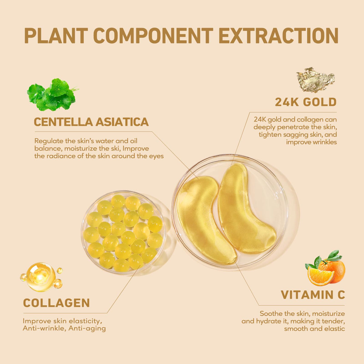 Yeokoe Under Eye Patches applied on model's eyes