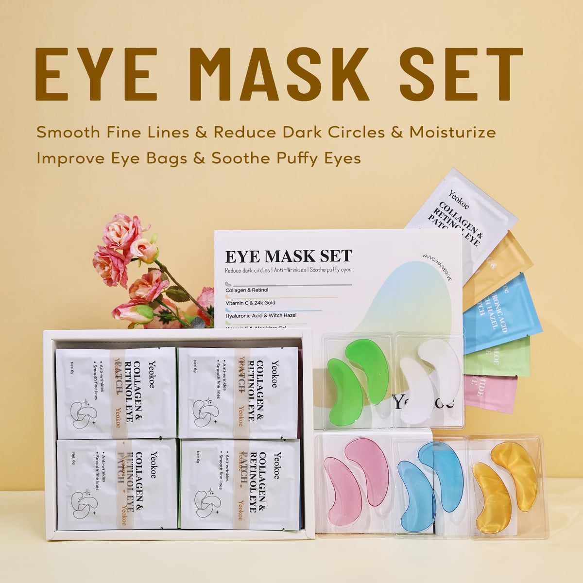 Yeokoe Under Eye Patches Collagen & Retinol formula