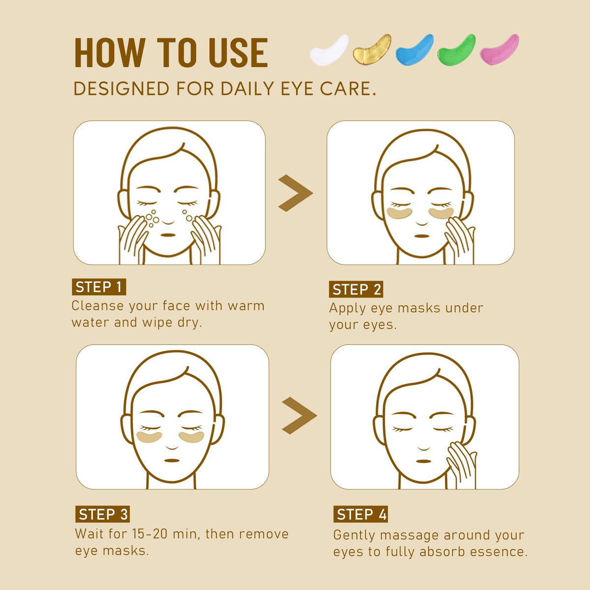 Yeokoe Under Eye Patches Vitamin E & Aloe Vera formula