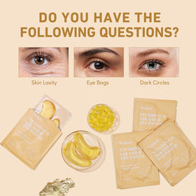 Yeokoe Under Eye Patches with Vitamin C and 24K Gold ingredients