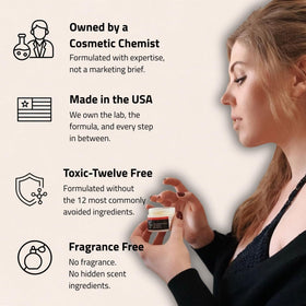 YEOUTH Retinol Eye Cream 1oz application on skin